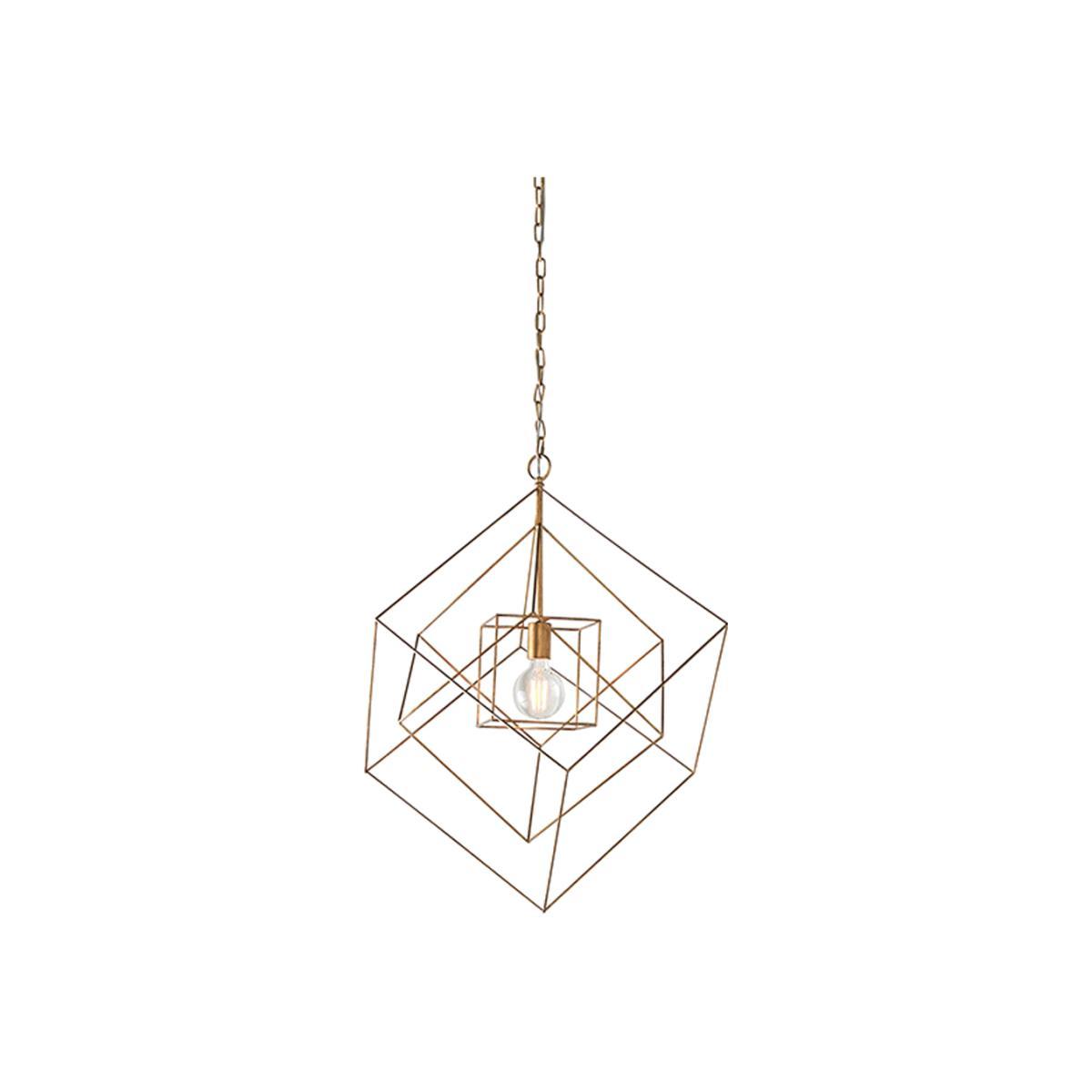 Olivia's Giselle Antique Gold Leaf Pendant Light