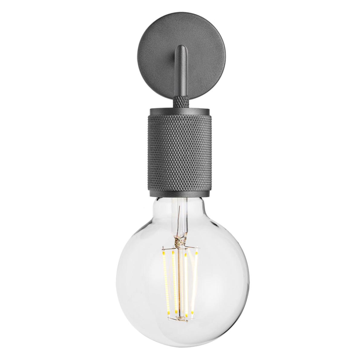 Industville Knurled Edison Wall Light in Pewter – image 4