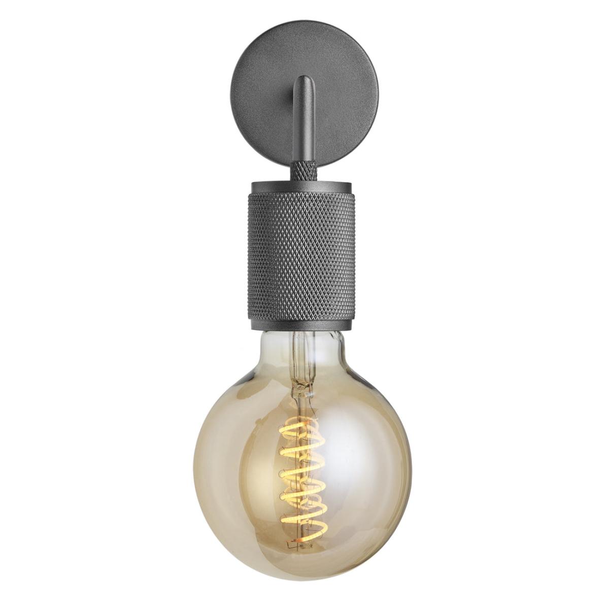 Industville Knurled Edison Wall Light in Pewter – image 6