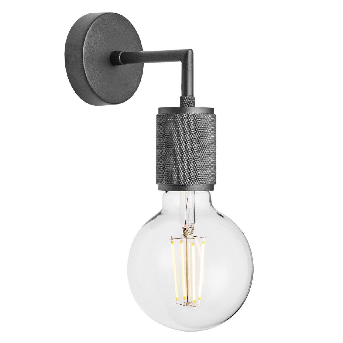 Industville Knurled Edison Wall Light in Pewter – image 7