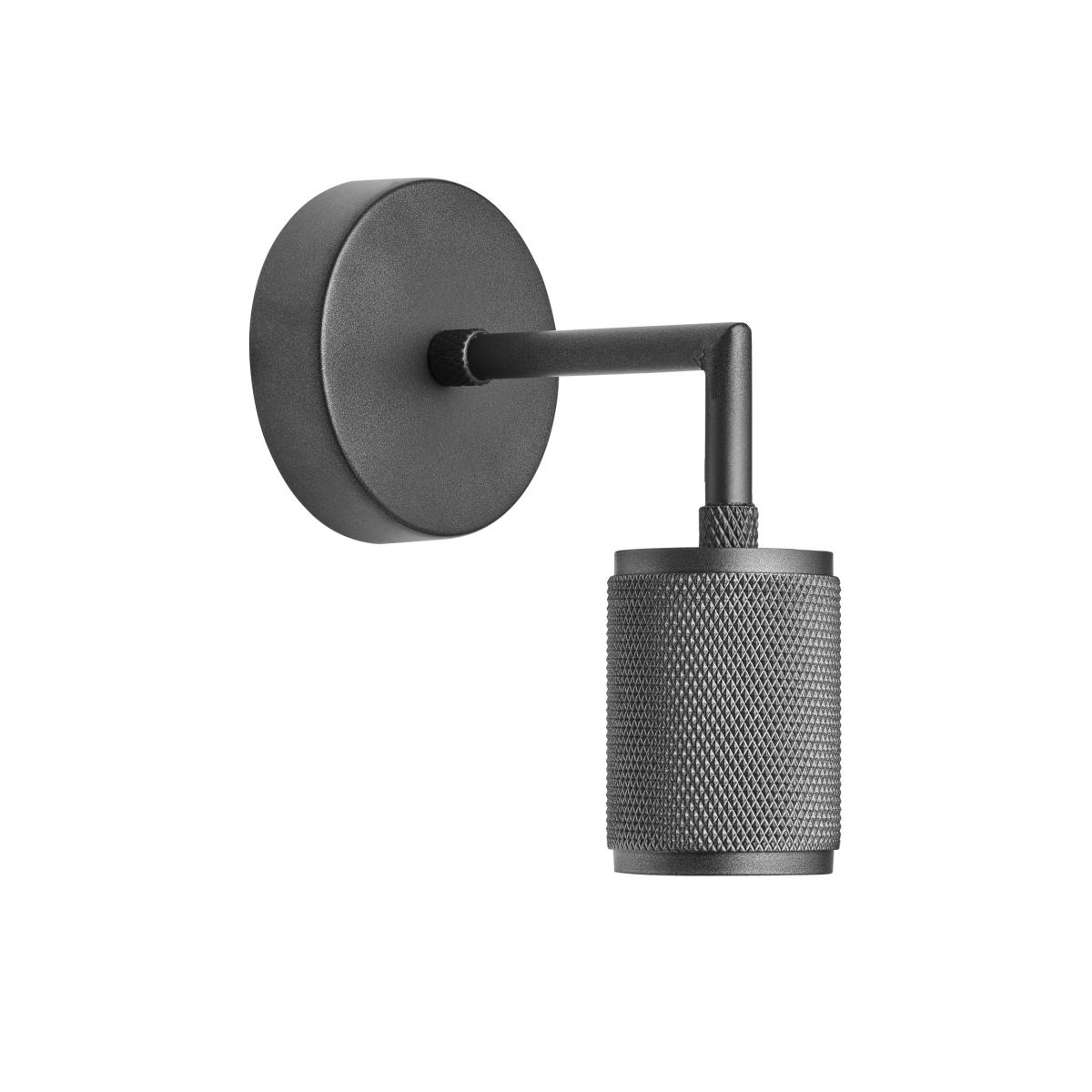 Industville Knurled Edison Wall Light in Pewter – image 1