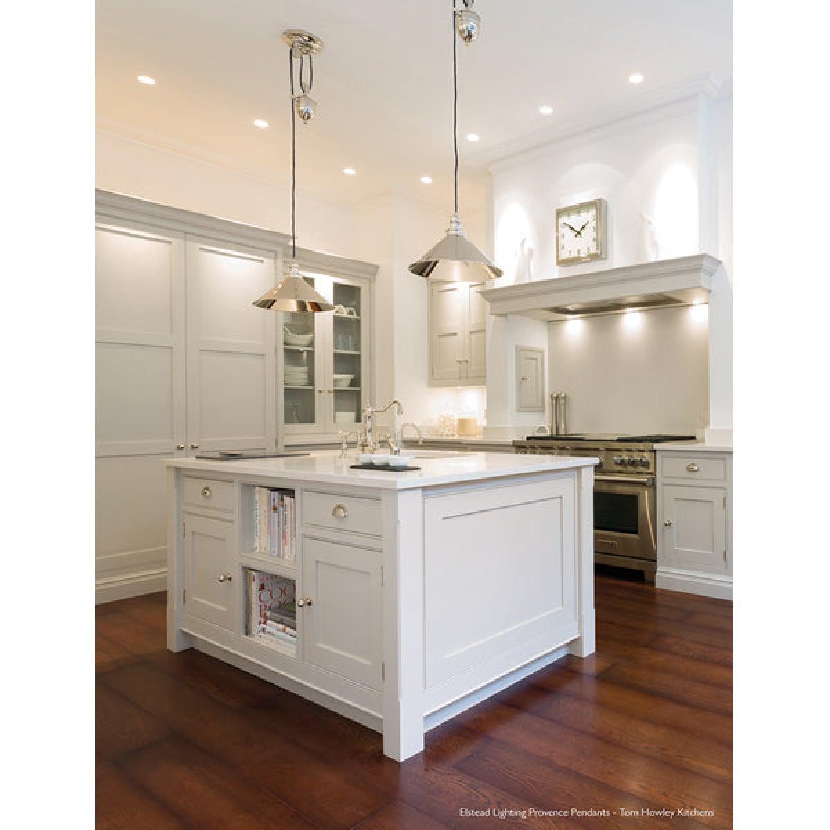Elstead Provence 1 Light Pendant Rise and Fall Polished Nickel – image 2