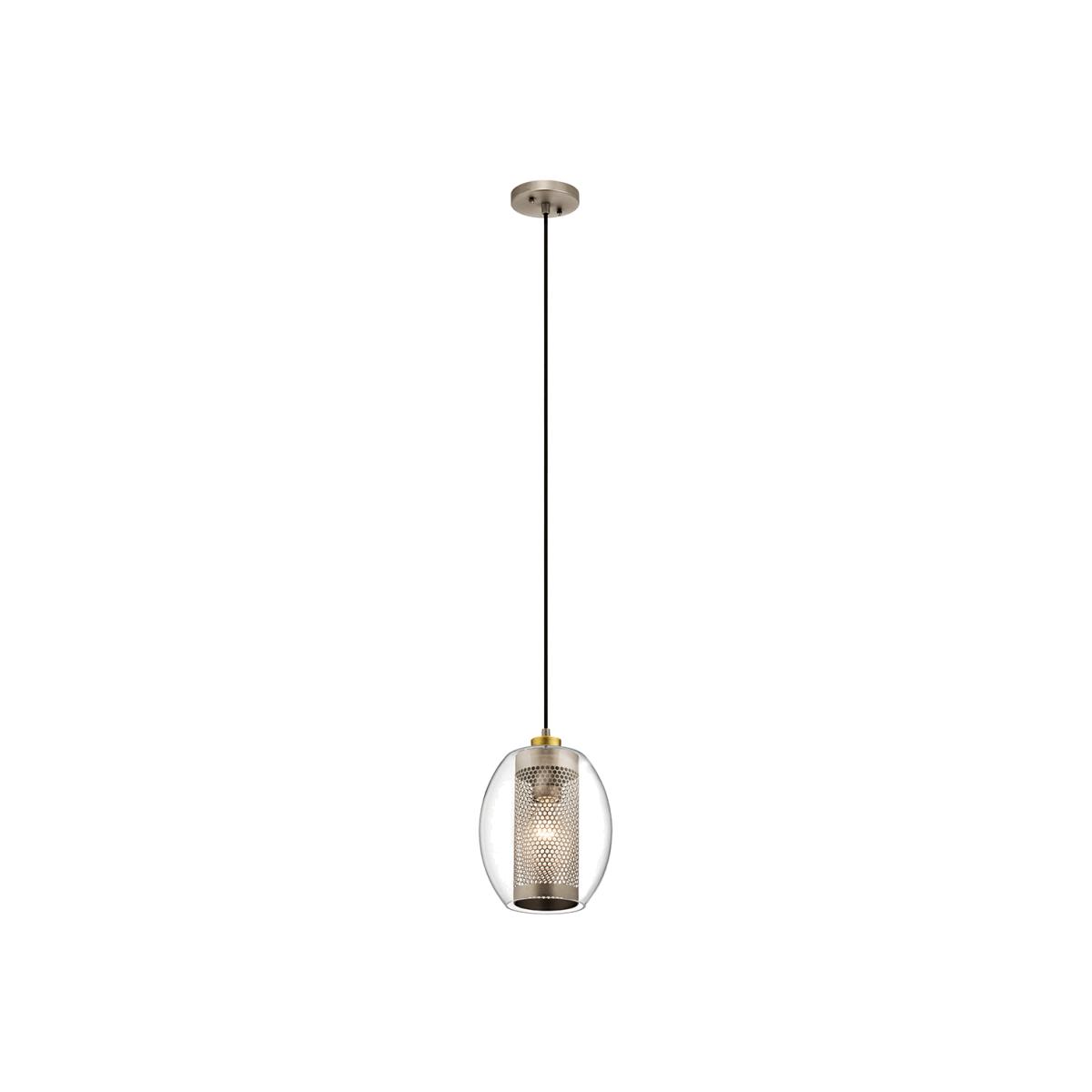 Kichler Asher 1 Light Mini Pendant Light in Antique Pewter – image 1
