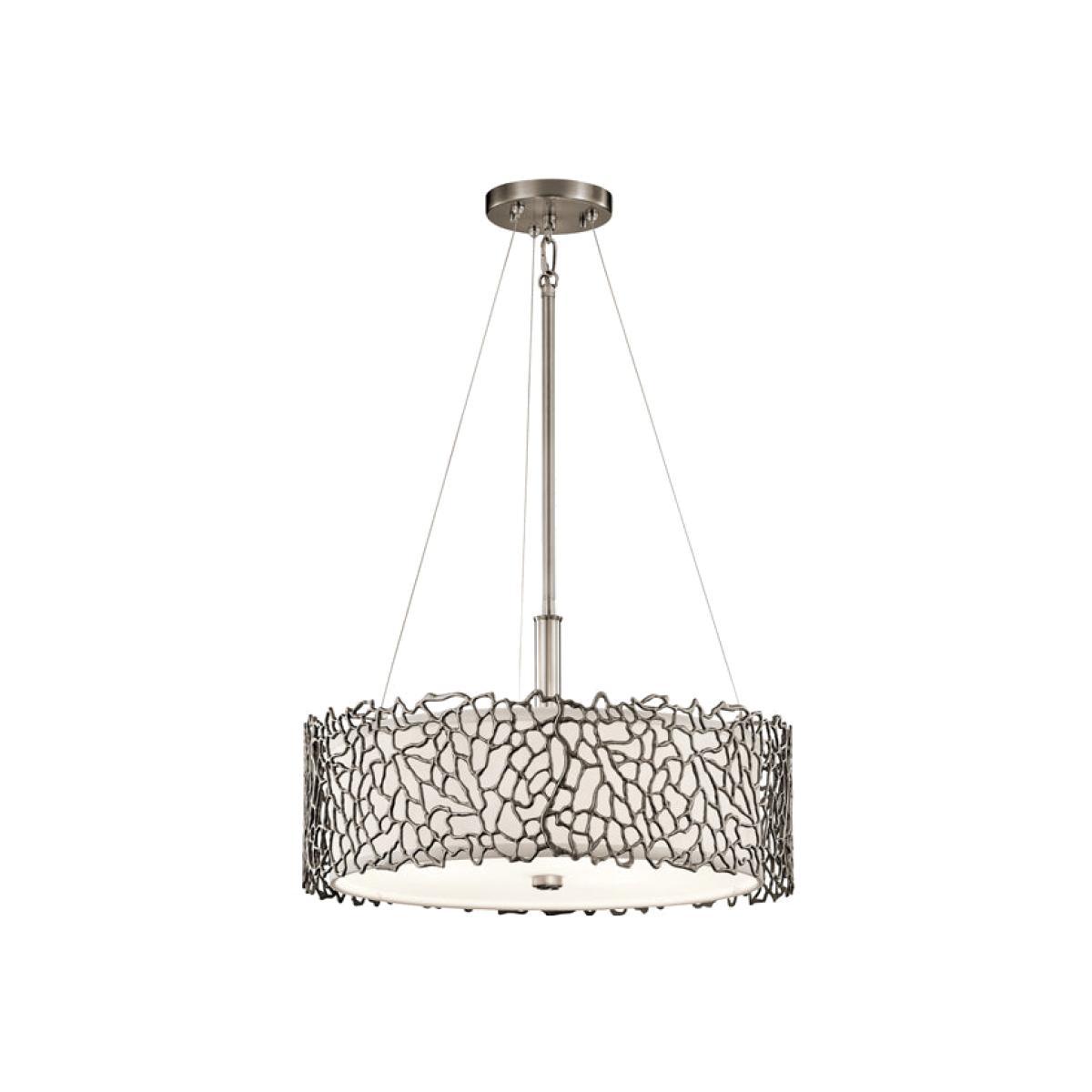 Elstead Silver Coral 3 Light Pendant Classic Pewter – image 1