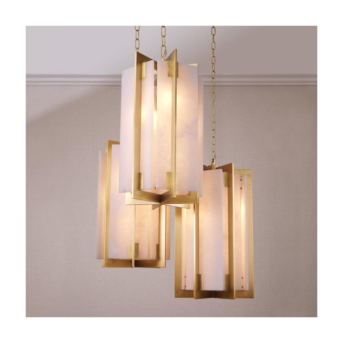 Eichholtz Lugano Chandelier in Antique Brass – image 2