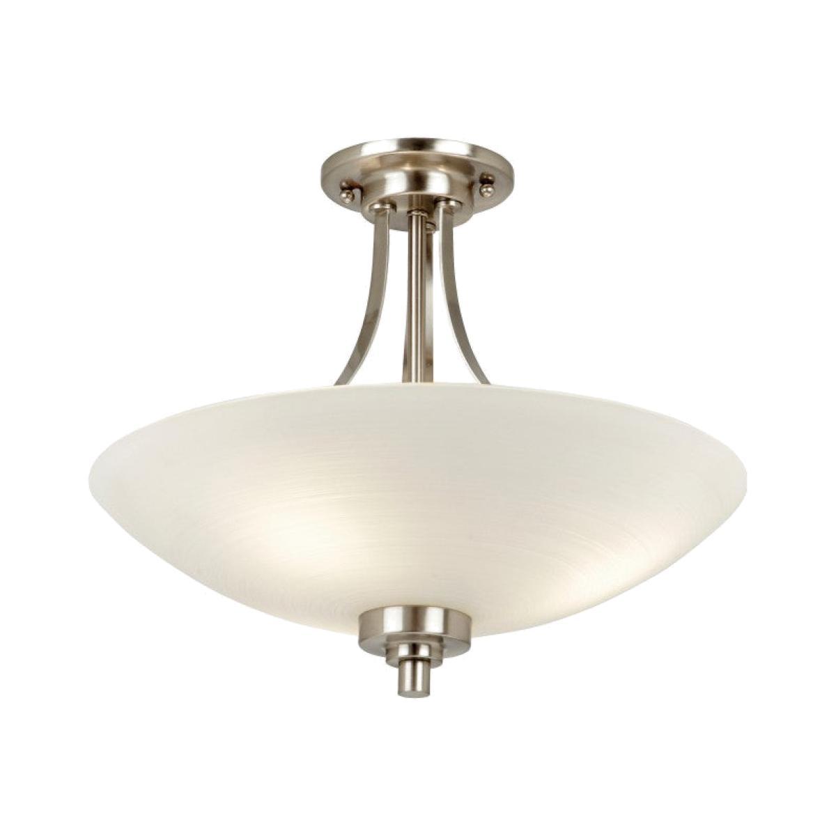 Gallery Direct Welles Ceiling Lamp Chrome / Satin Chrome / Round