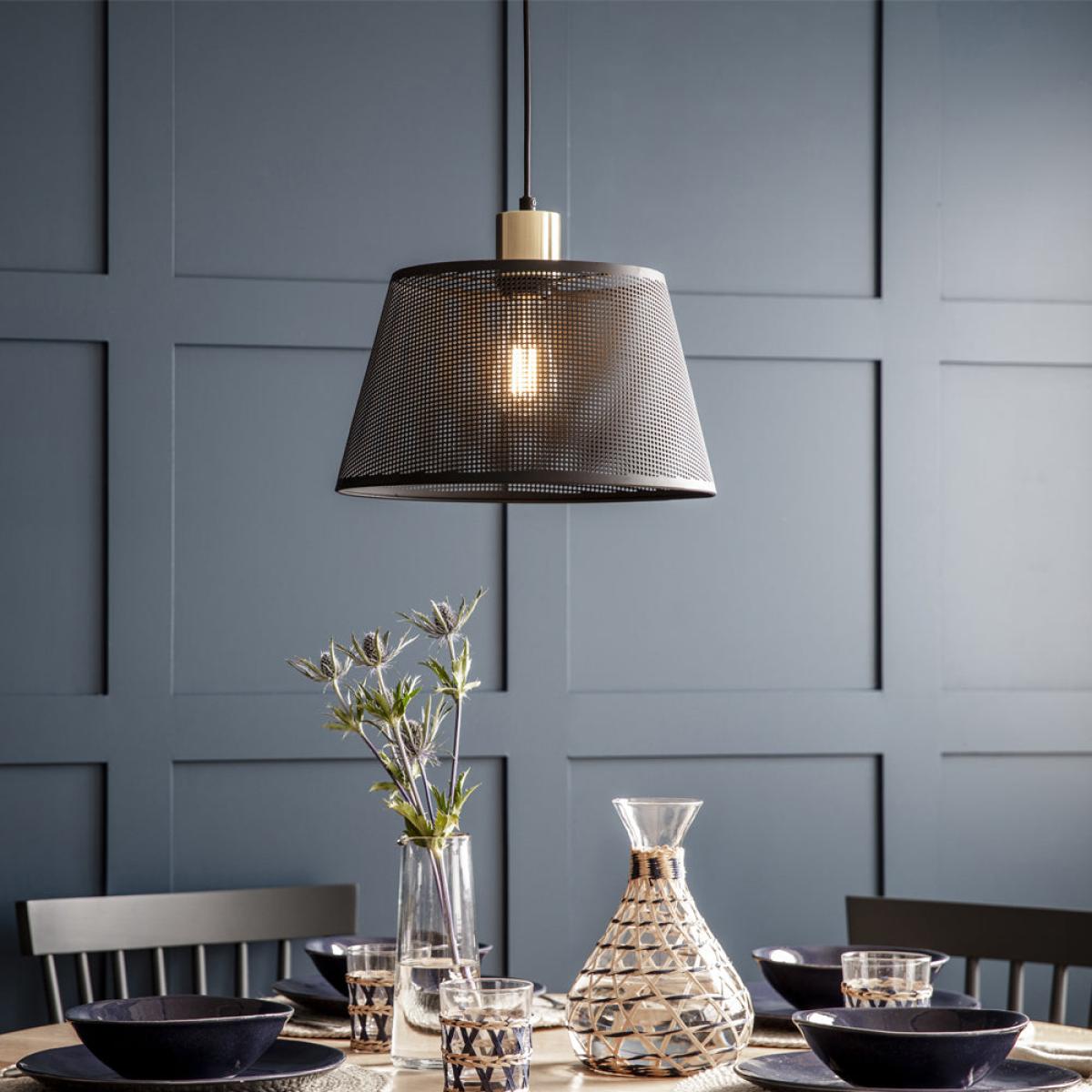 Garden Trading Curzon Pendant Light in Black Steel – image 1