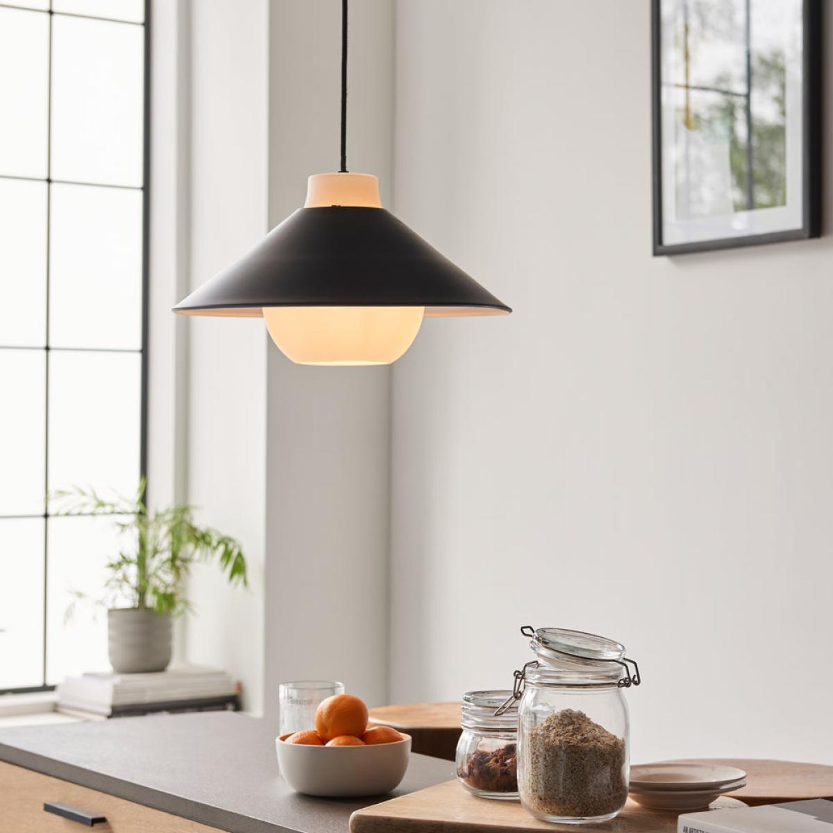 Olivia's Hallie Straight Pendant Light in Black – image 1