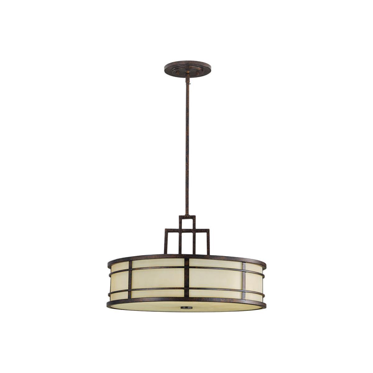 Elstead Fusion 3 Light Grecian Pendant Bronze – image 1