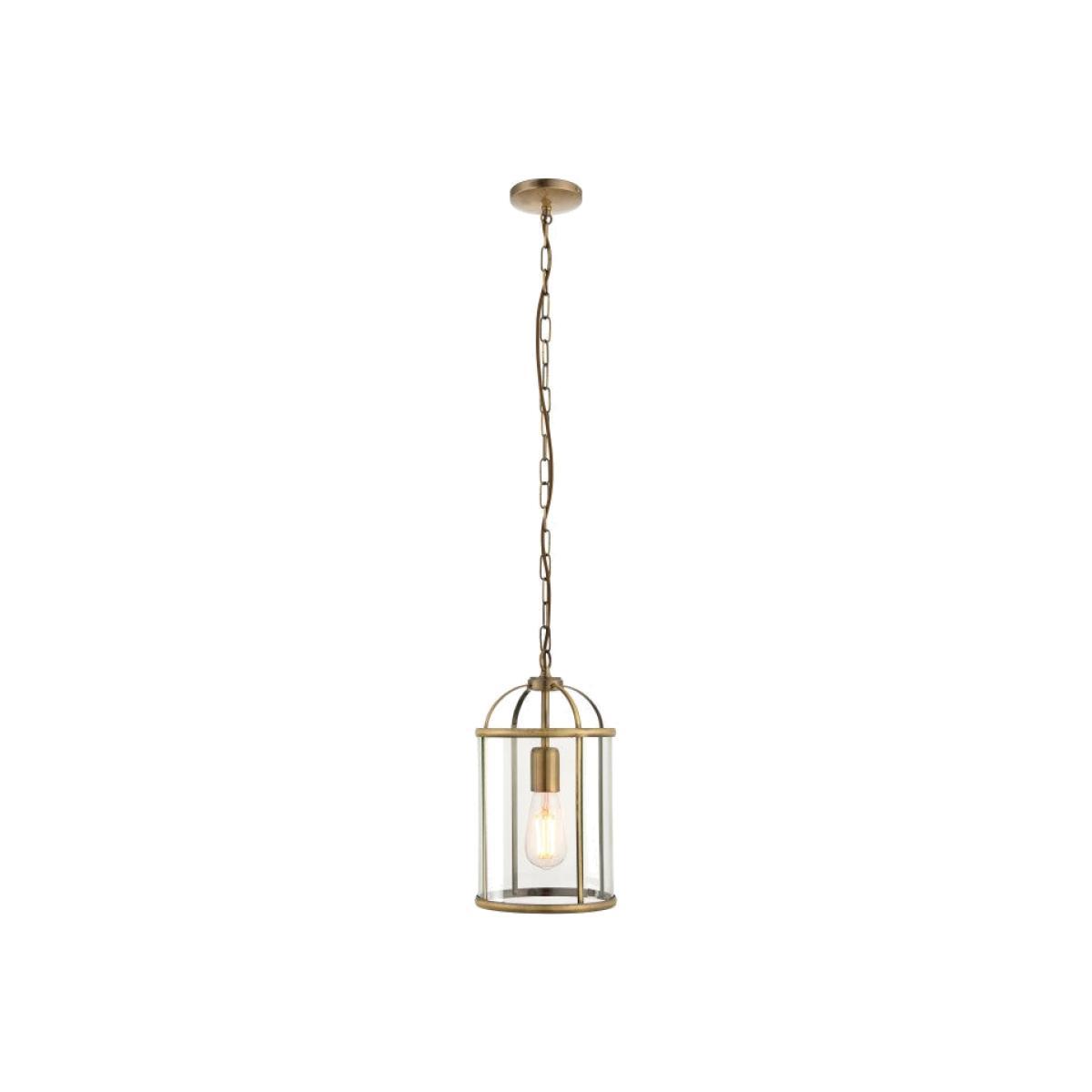 Gallery Direct Lambeth Pendant Light Antique Brass