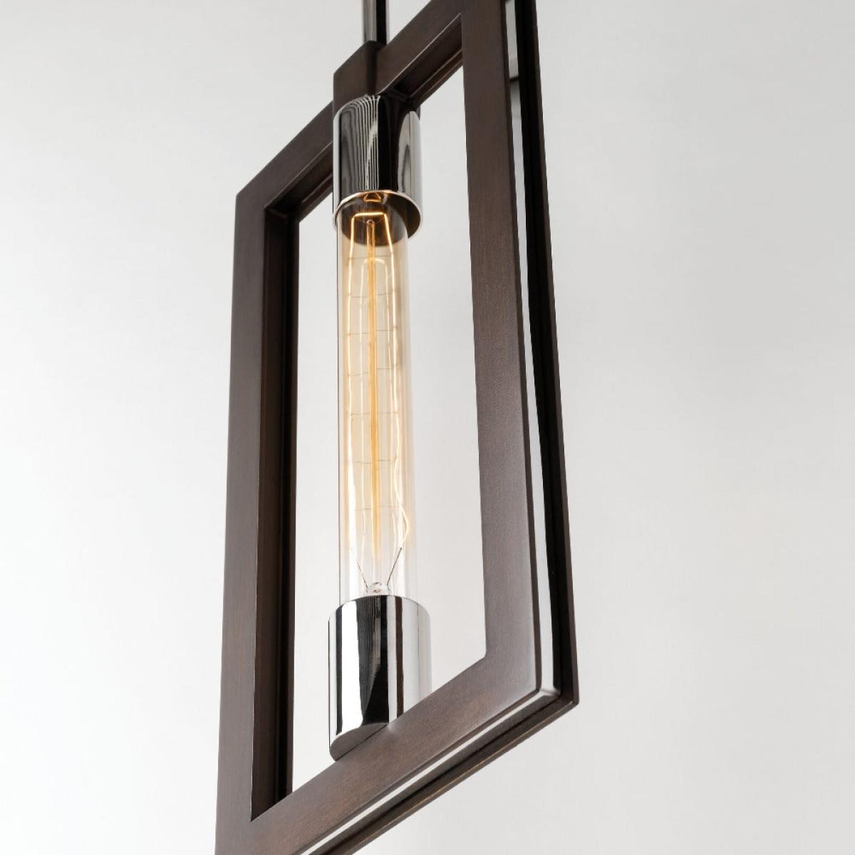Hudson Valley Lighting Enigma 4 Light Chandelier in Bronze with Polished Stainless – image 2