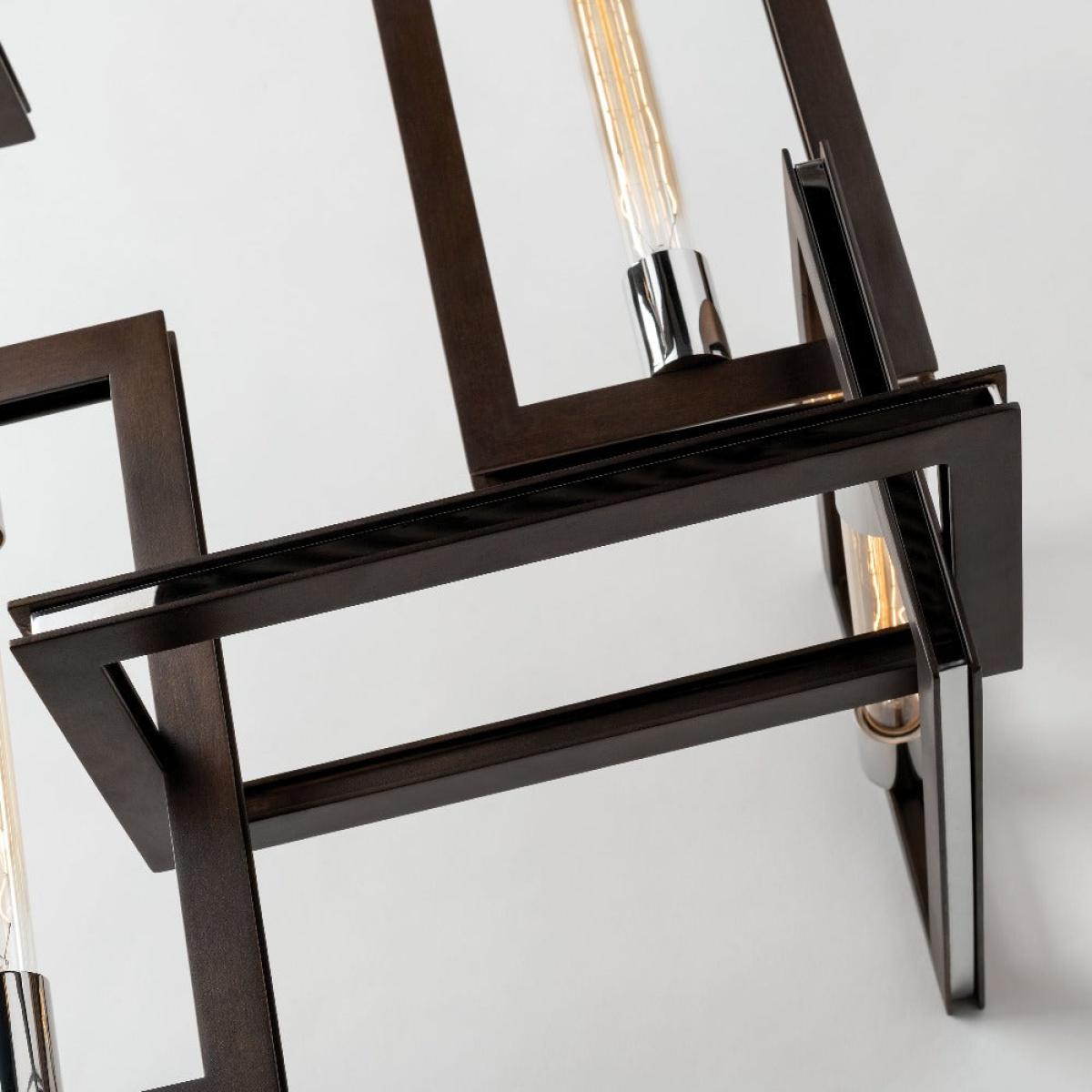 Hudson Valley Lighting Enigma 4 Light Chandelier in Bronze with Polished Stainless – image 3