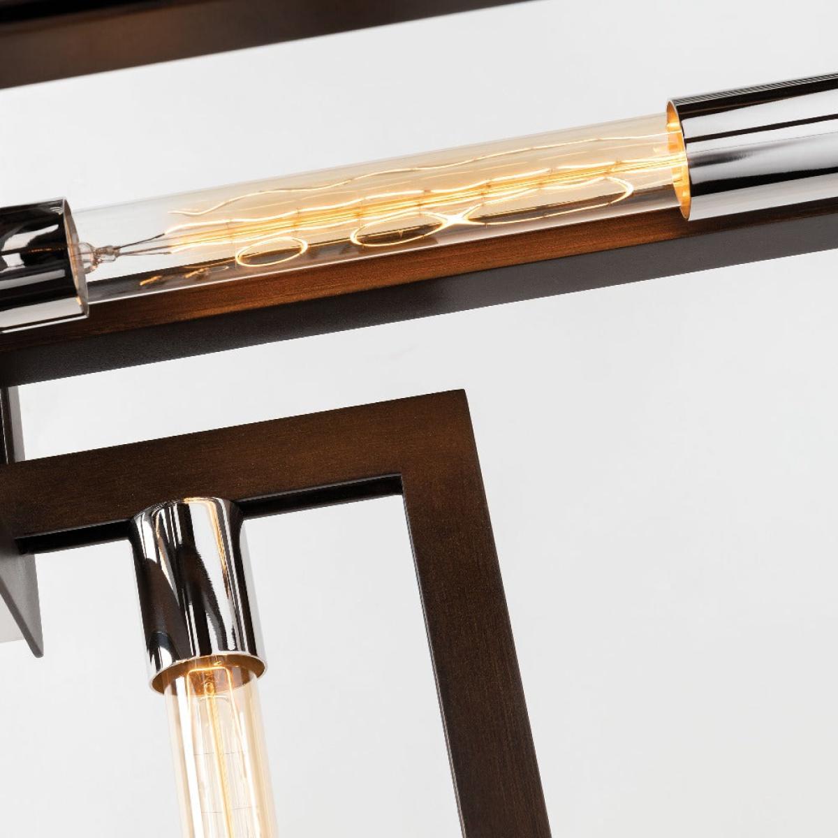 Hudson Valley Lighting Enigma 4 Light Chandelier in Bronze with Polished Stainless – image 4