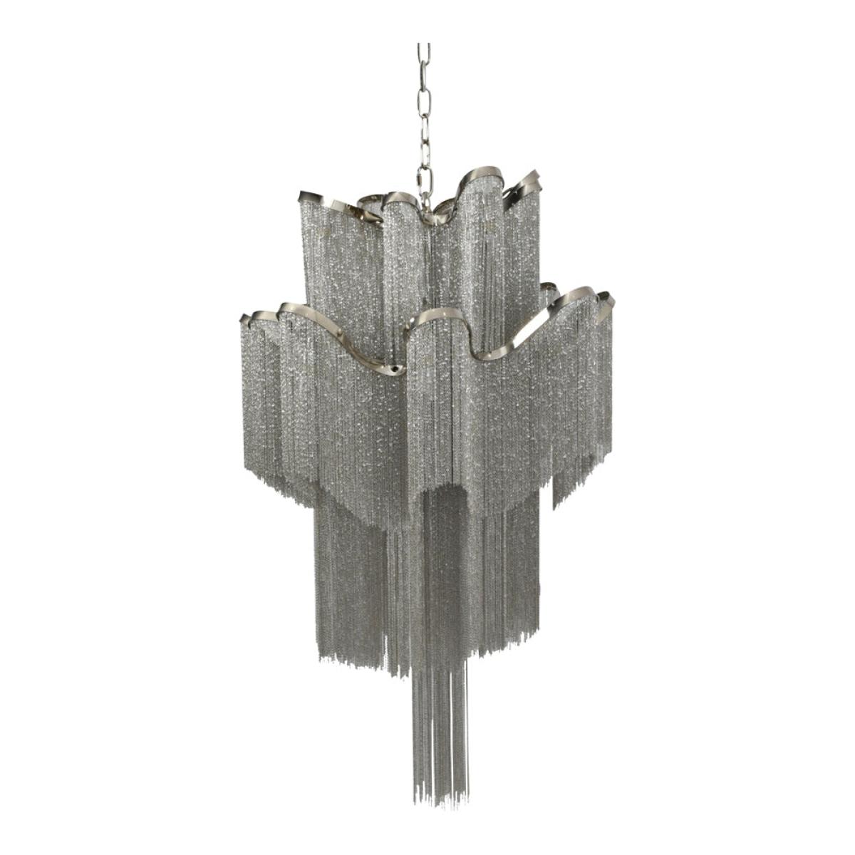 Libra Niagara Silver Chain 12 Light Pendant Lamp Medium – image 2