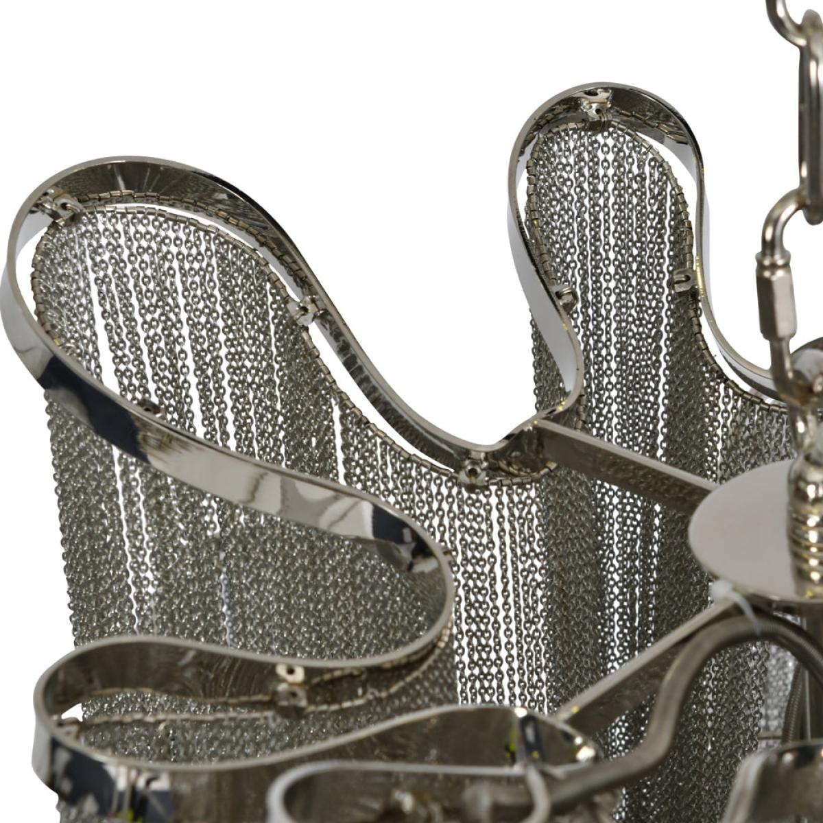 Libra Niagara Silver Chain 12 Light Pendant Lamp Medium – image 4