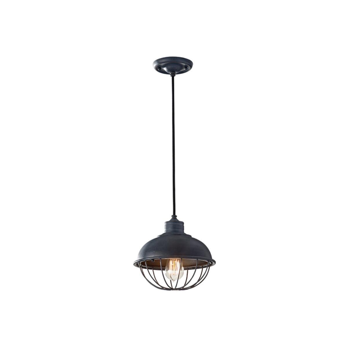 Elstead Urban Renewal 1 Pendant Light Antique Forged Iron – image 1
