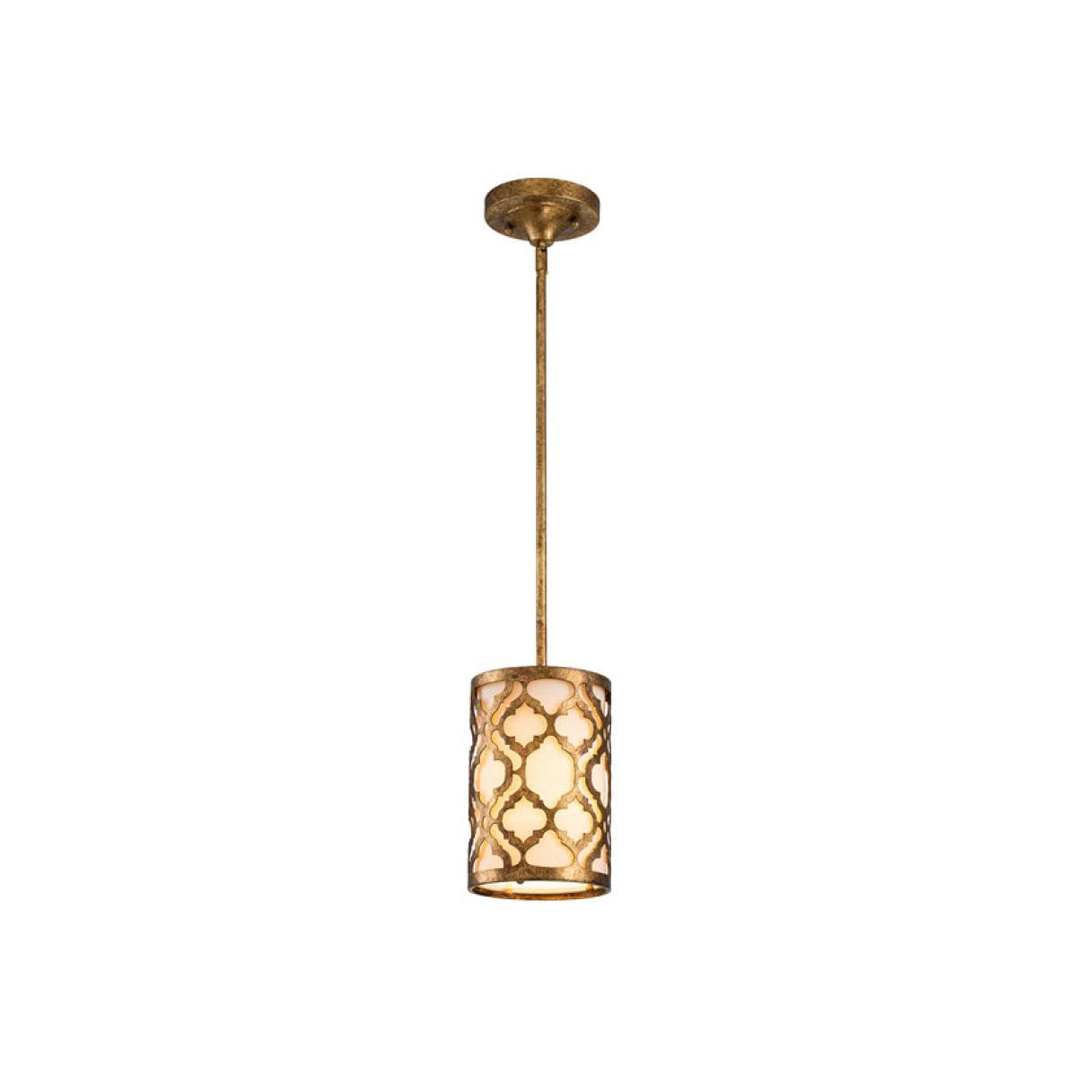 Elstead Arabella 1 Light Pendant Distressed Gold – image 1