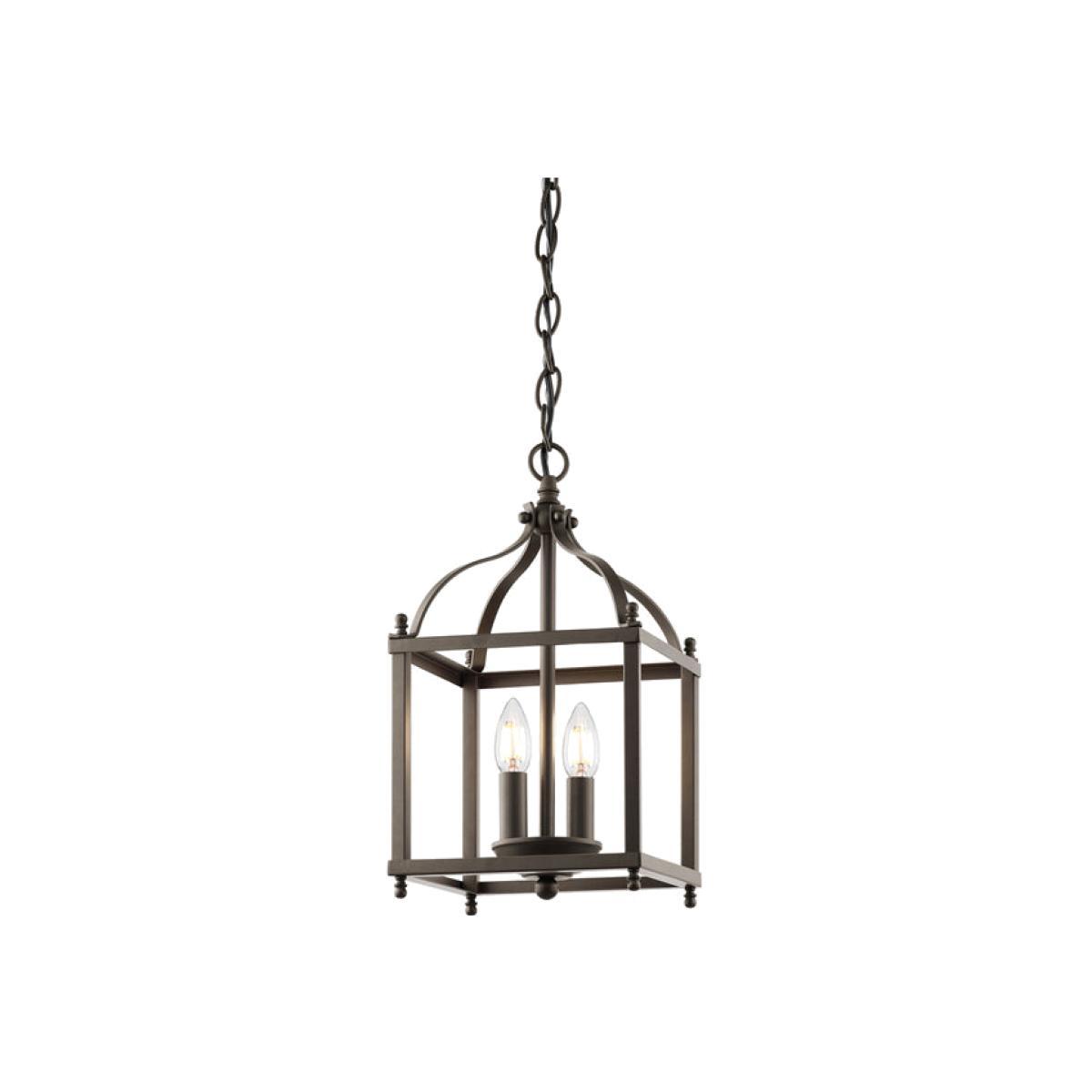 Elstead Larkin 2 Light Pendant Olde Bronze – image 1