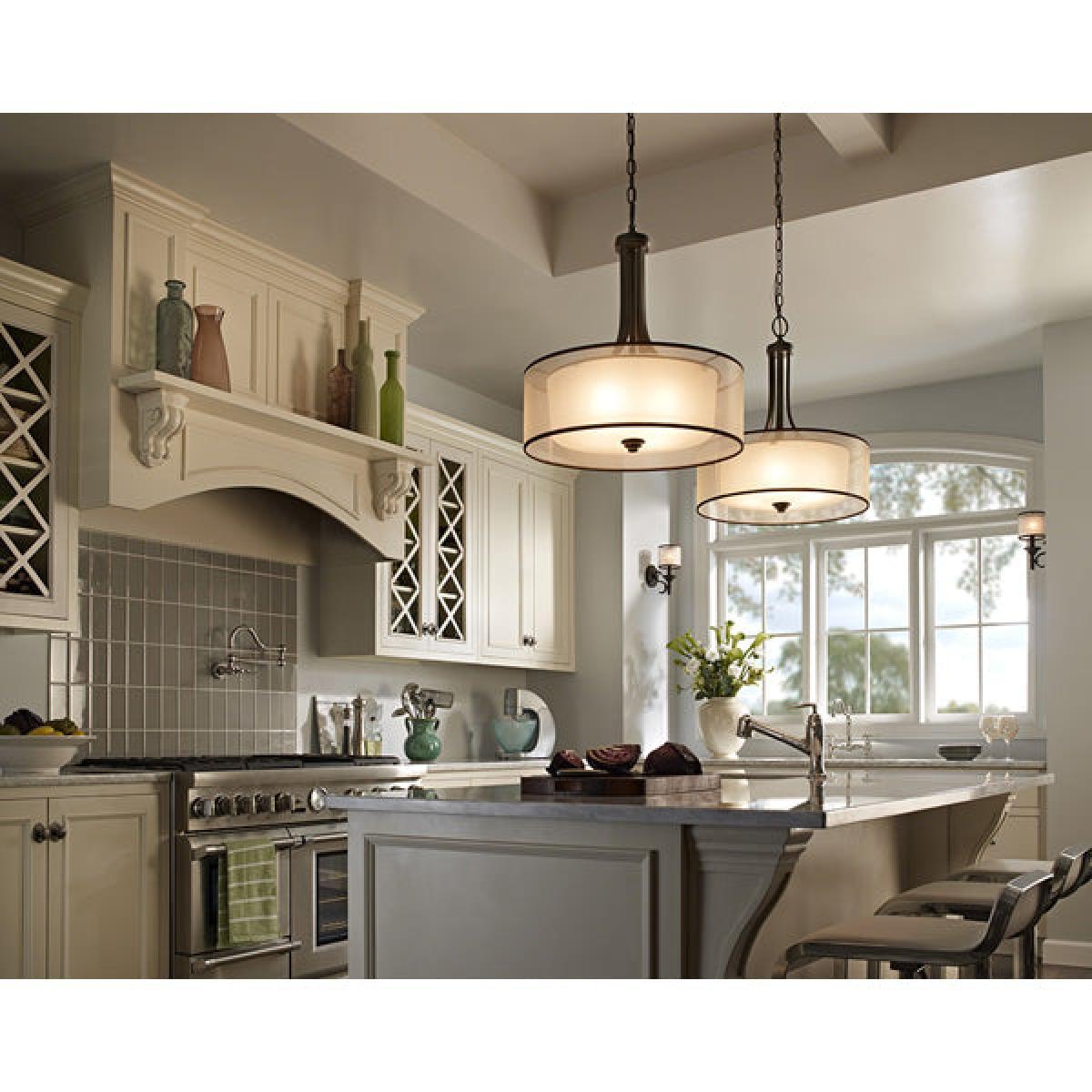 Elstead Lacey 4 Light Pendant Mission Bronze – image 2