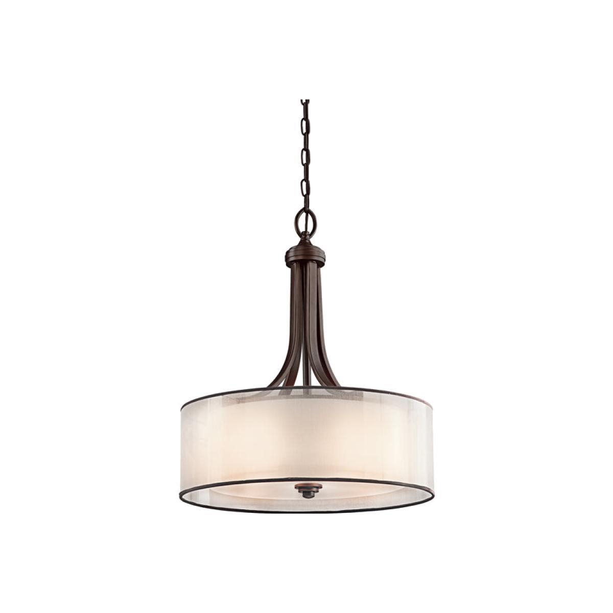 Elstead Lacey 4 Light Pendant Mission Bronze – image 1