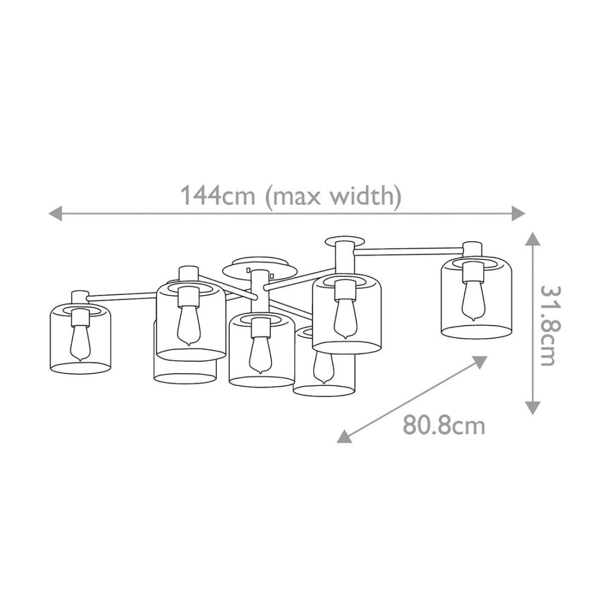 Quintiesse Axel 7 Light Semiflush Mount – image 12