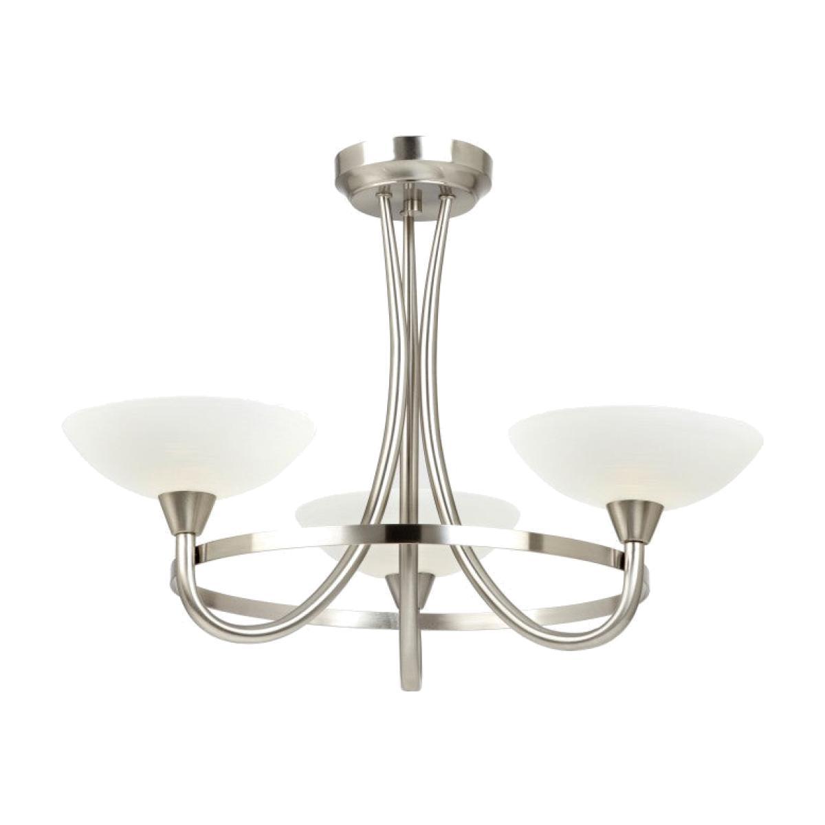 Gallery Direct Cagney 3 Ceiling Light Satin Chrome
