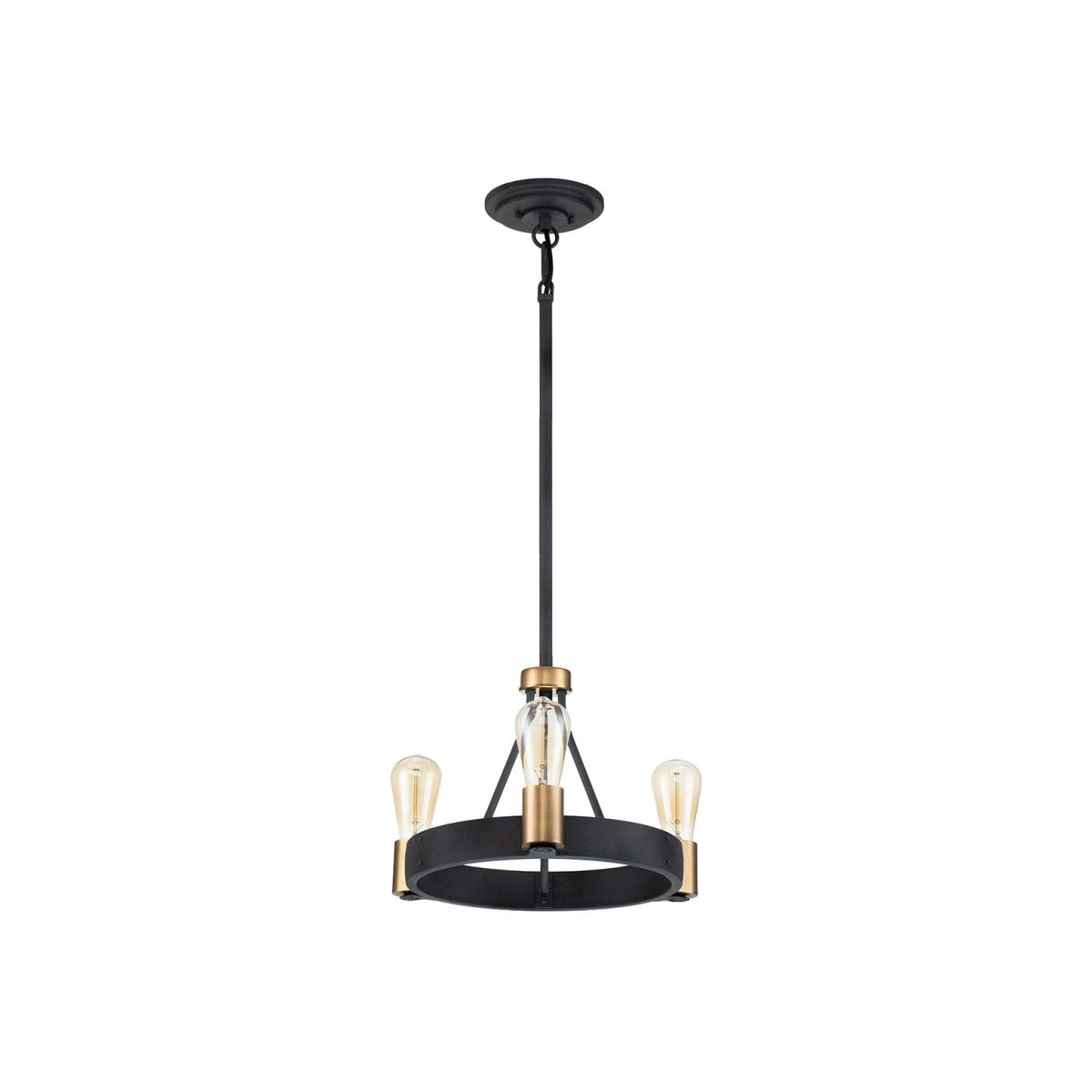 Quintiesse Silas 3 Light Pendant SemiFlush
