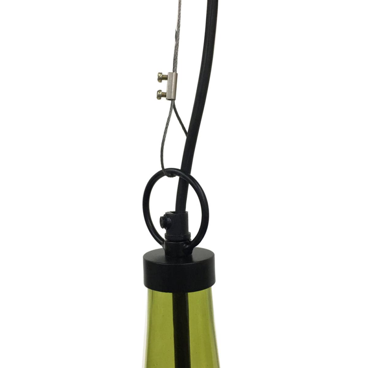 Libra Astro Harlequinn Bubble Pendant Blue Glass Tall – image 4