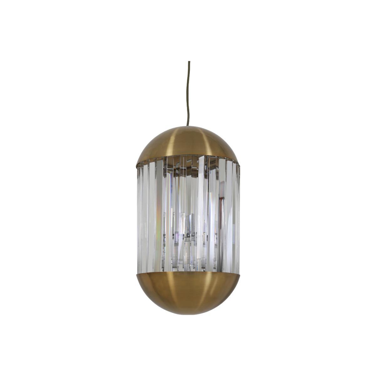 Light & Living Grayson Pendant Bronze And Clear / Small – image 1