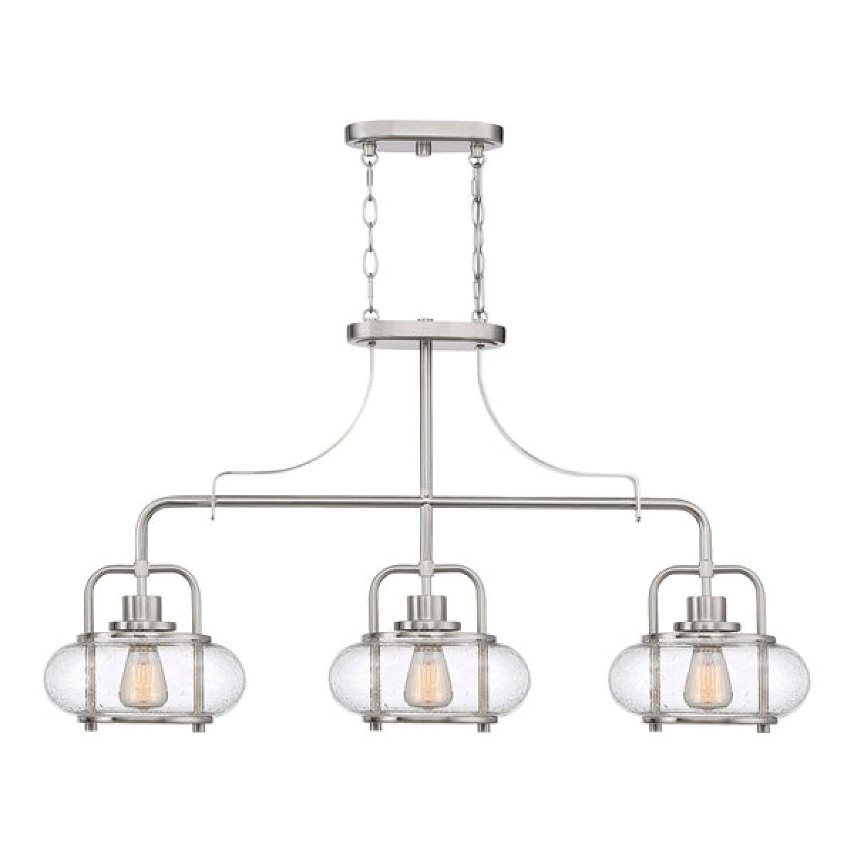Elstead Trilogy 3 Light Pendant Brushed Nickel – image 2