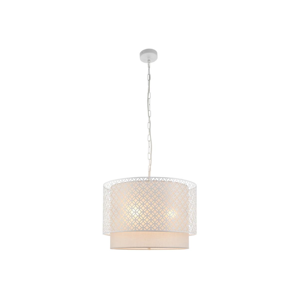 Gallery Direct Gilli 3 Pendant Light Chalk White & Pale Grey