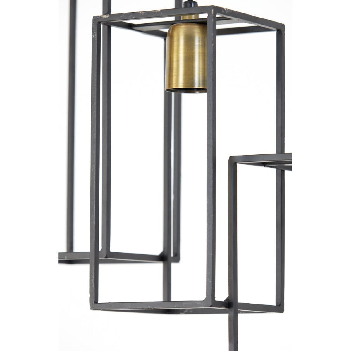 Light & Living Marley 7 Lamp Pendant Matt Black And Antique Bronze – image 8