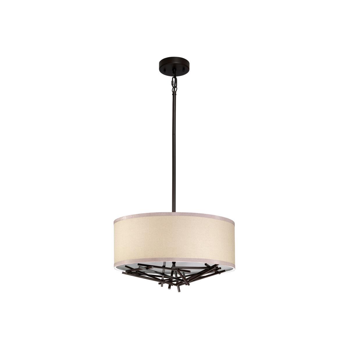 Elstead Lighting Taiko 3 Light Pendant in Bronze – image 1