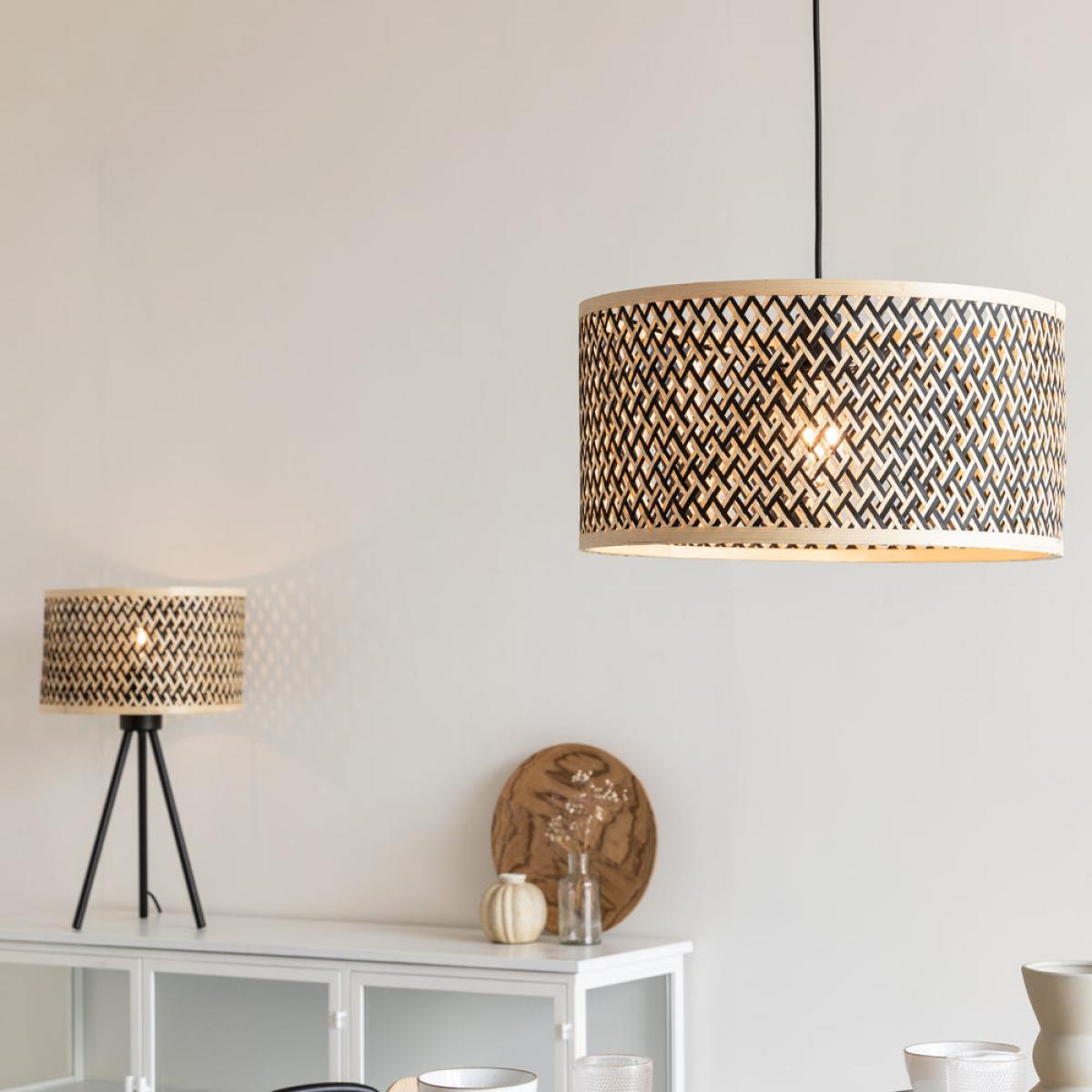 Olivia's Nordic Living Collection Ishmael Pendant Light in Bamboo / Small – image 6