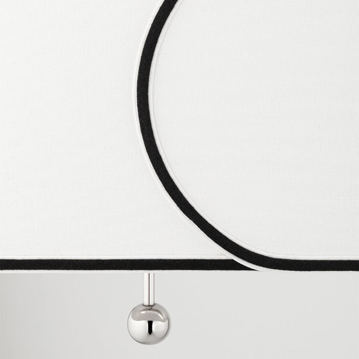 Hudson Valley Lighting Zara Brass Base And White W/Black Trim Shade Pendant / Large – image 4
