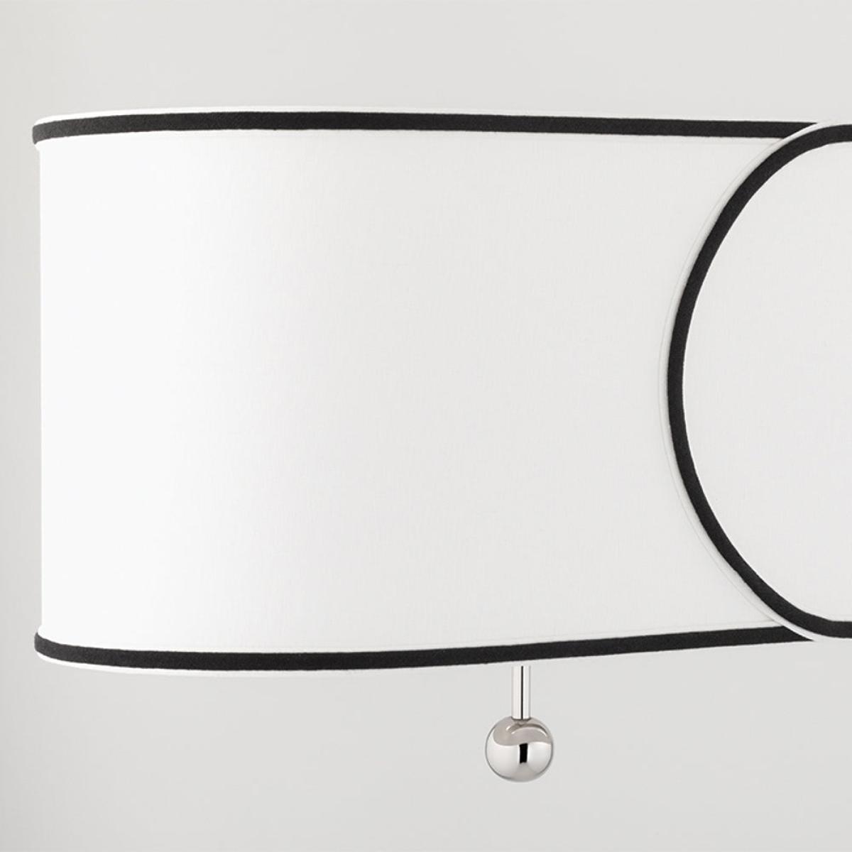 Hudson Valley Lighting Zara Brass Base And White W/Black Trim Shade Pendant / Large – image 9