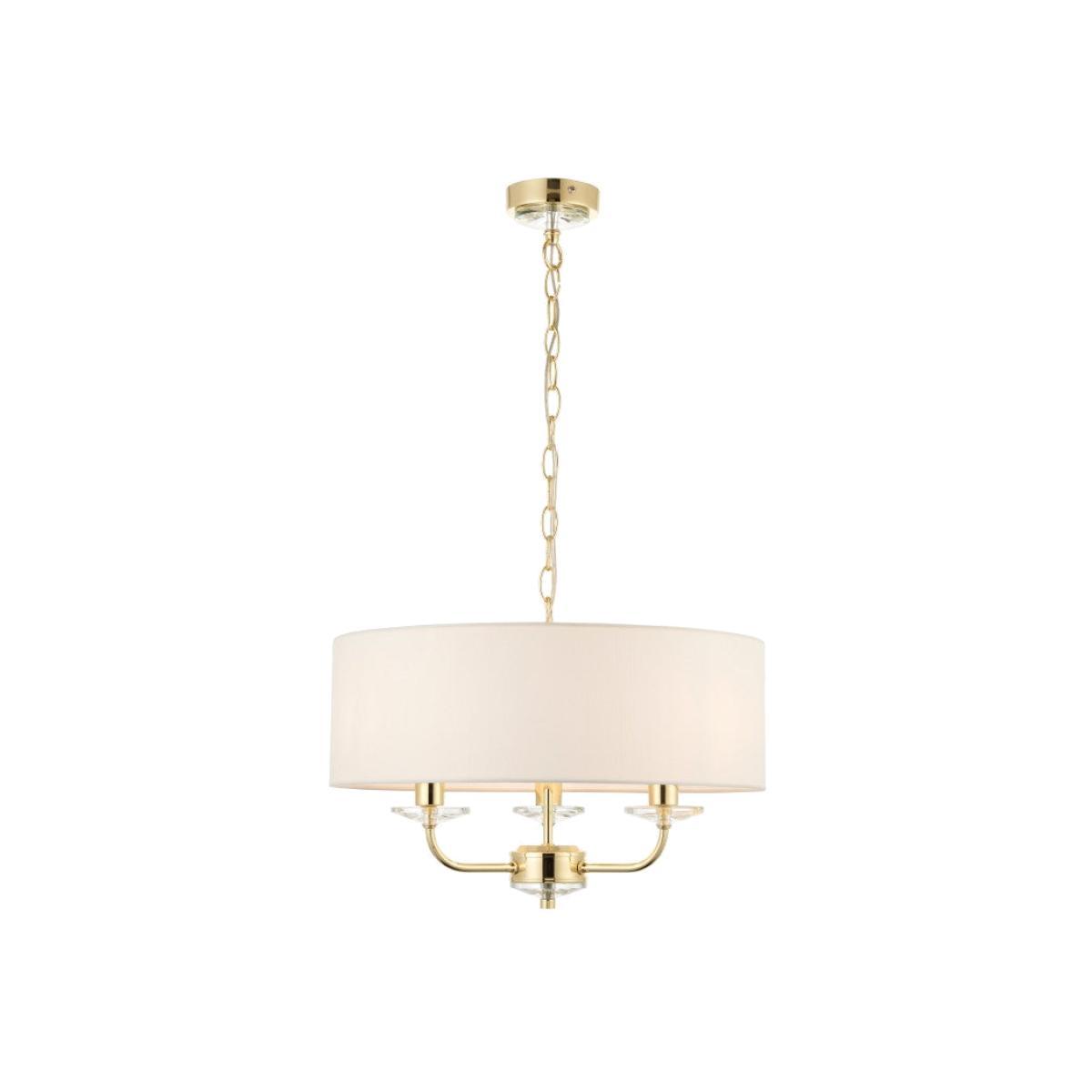 Gallery Direct Nixon 3 Arm Pendant Light Brass