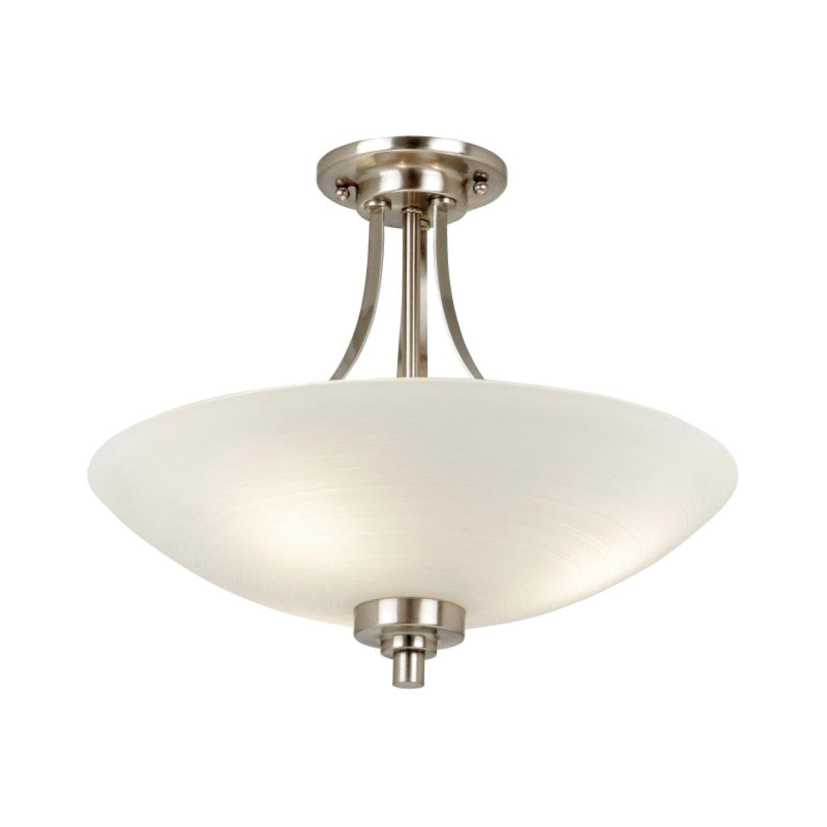 Olivia's Wrenley Ceiling Lamp Chrome / Satin Chrome / Round