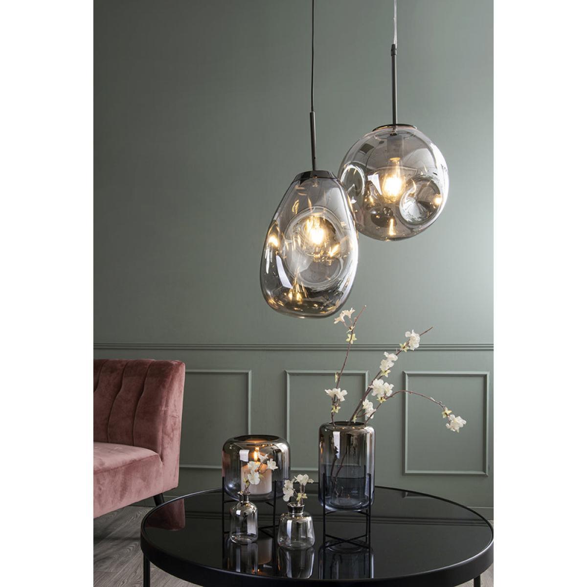 Present Time Blown Glass Pendant Gun Metal Grey / Medium – image 4