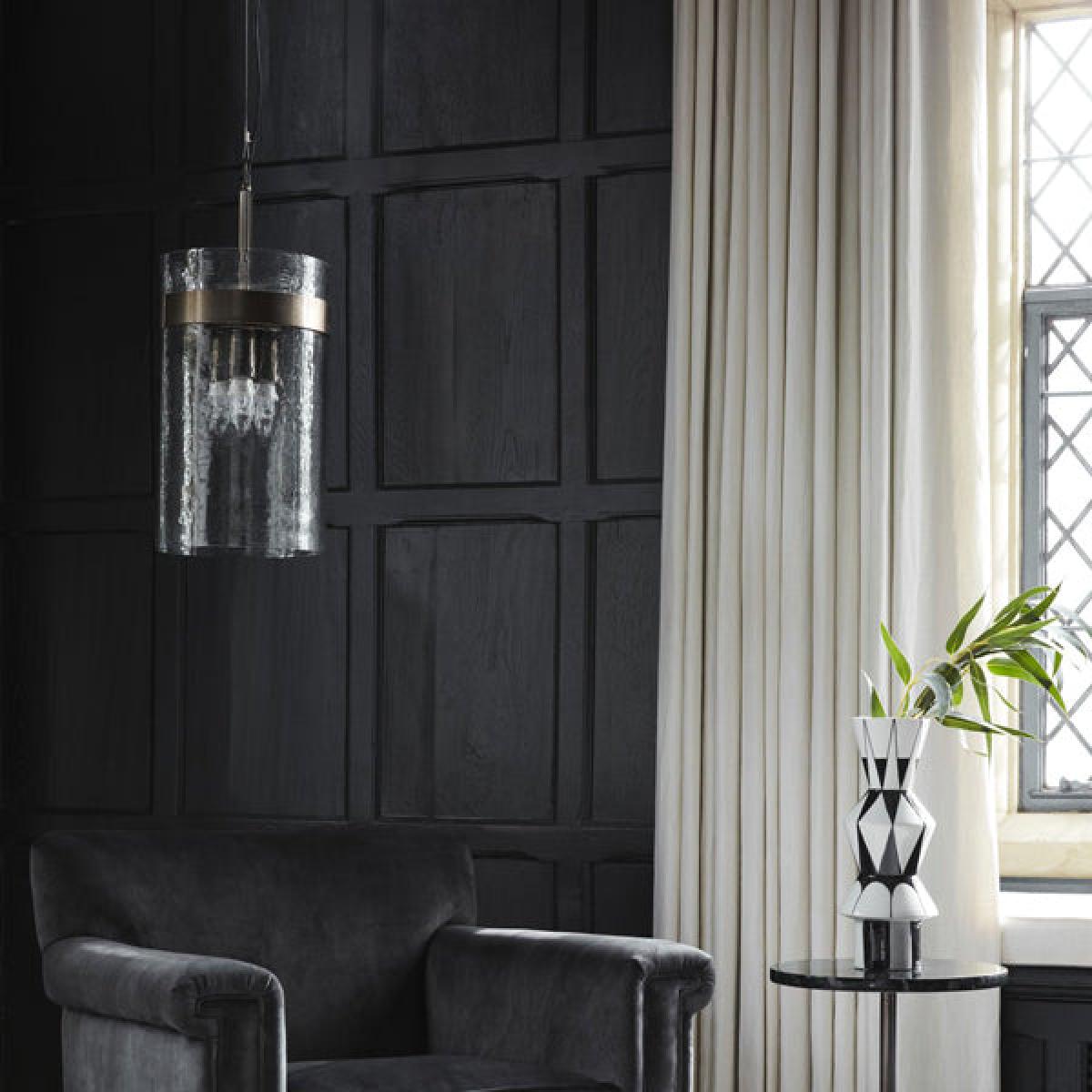 Libra Midnight Mayfair Collection - Atrium Three Light Glass and Metallic Pendant Black Nickel – image 4