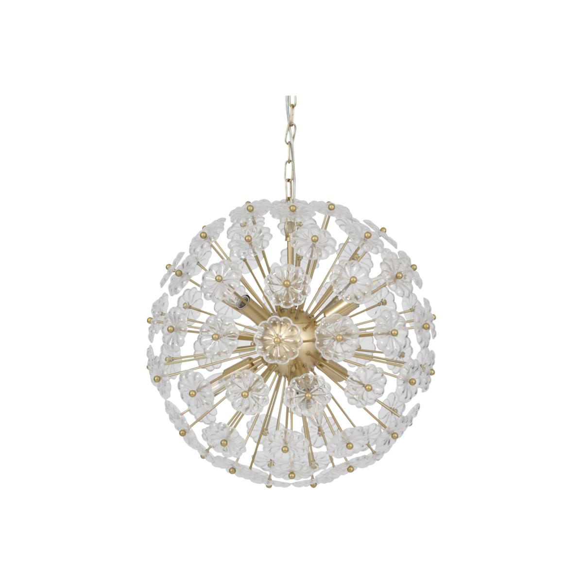 Libra Daisy Champagne Gold And Glass Pendant Chandelier – image 1