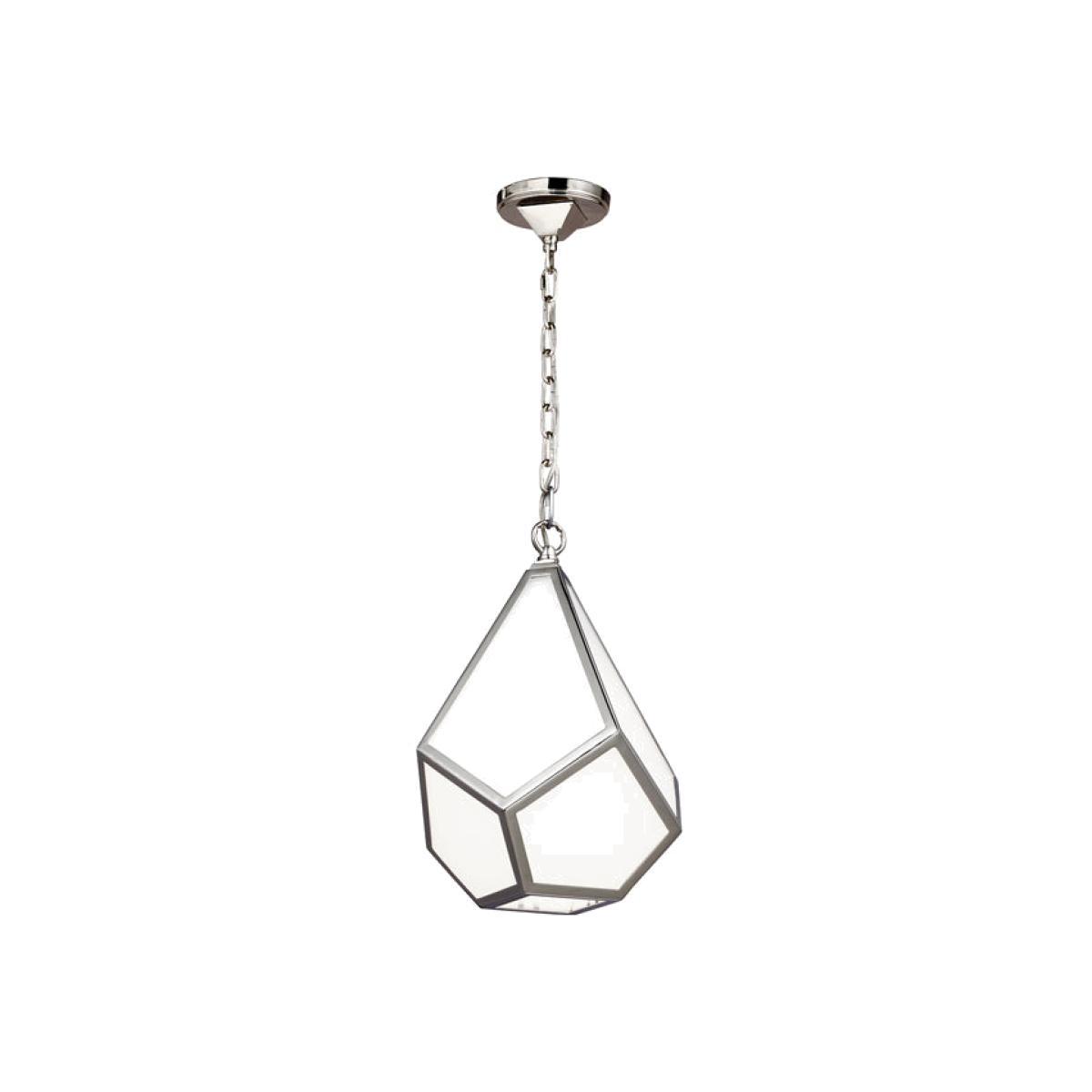 Elstead Diamond 1 Light Pendant Polished Nickel Small / Small – image 1