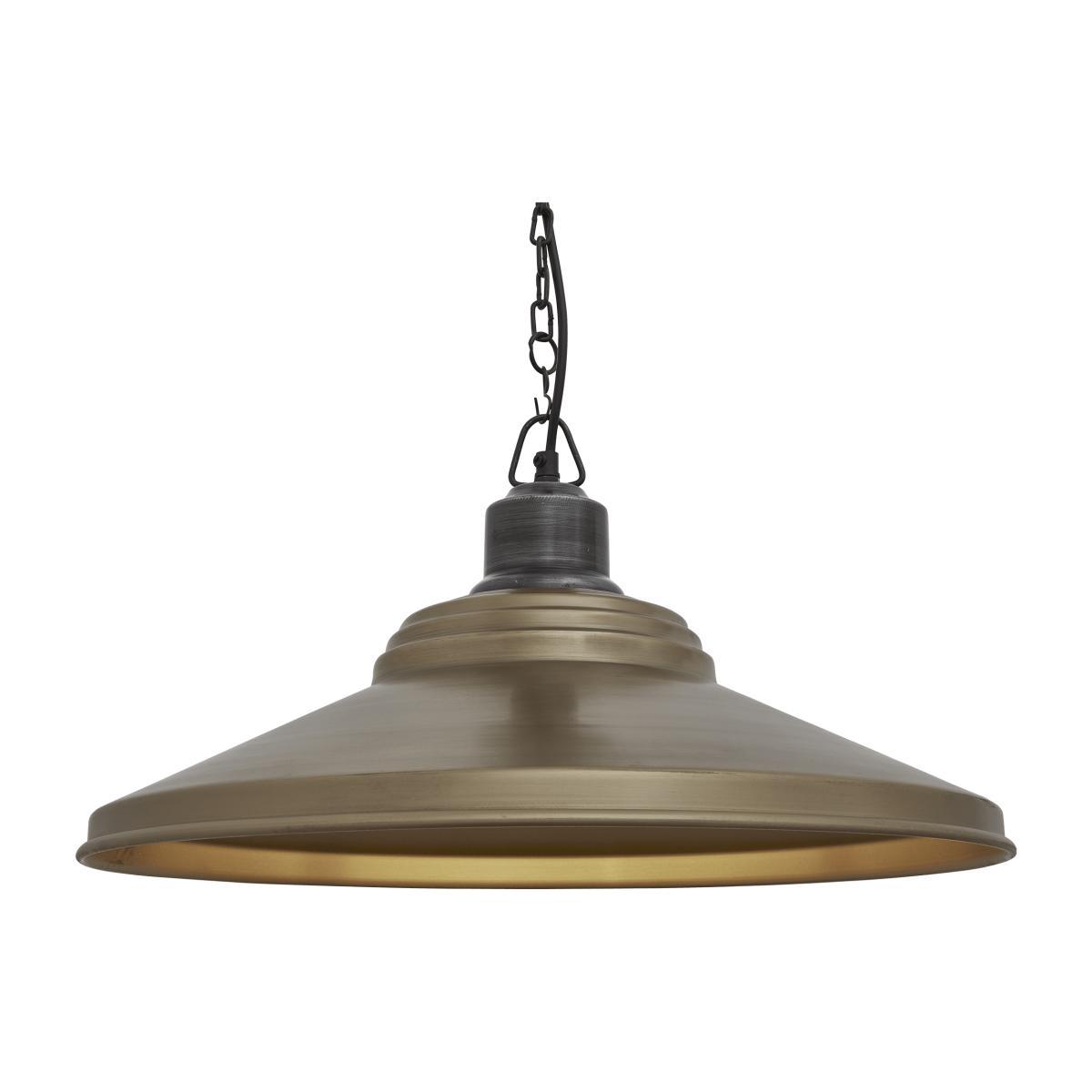 Industville Brooklyn Giant Step Pendant - 18 Inch Pewter Chain / Pewter Chain