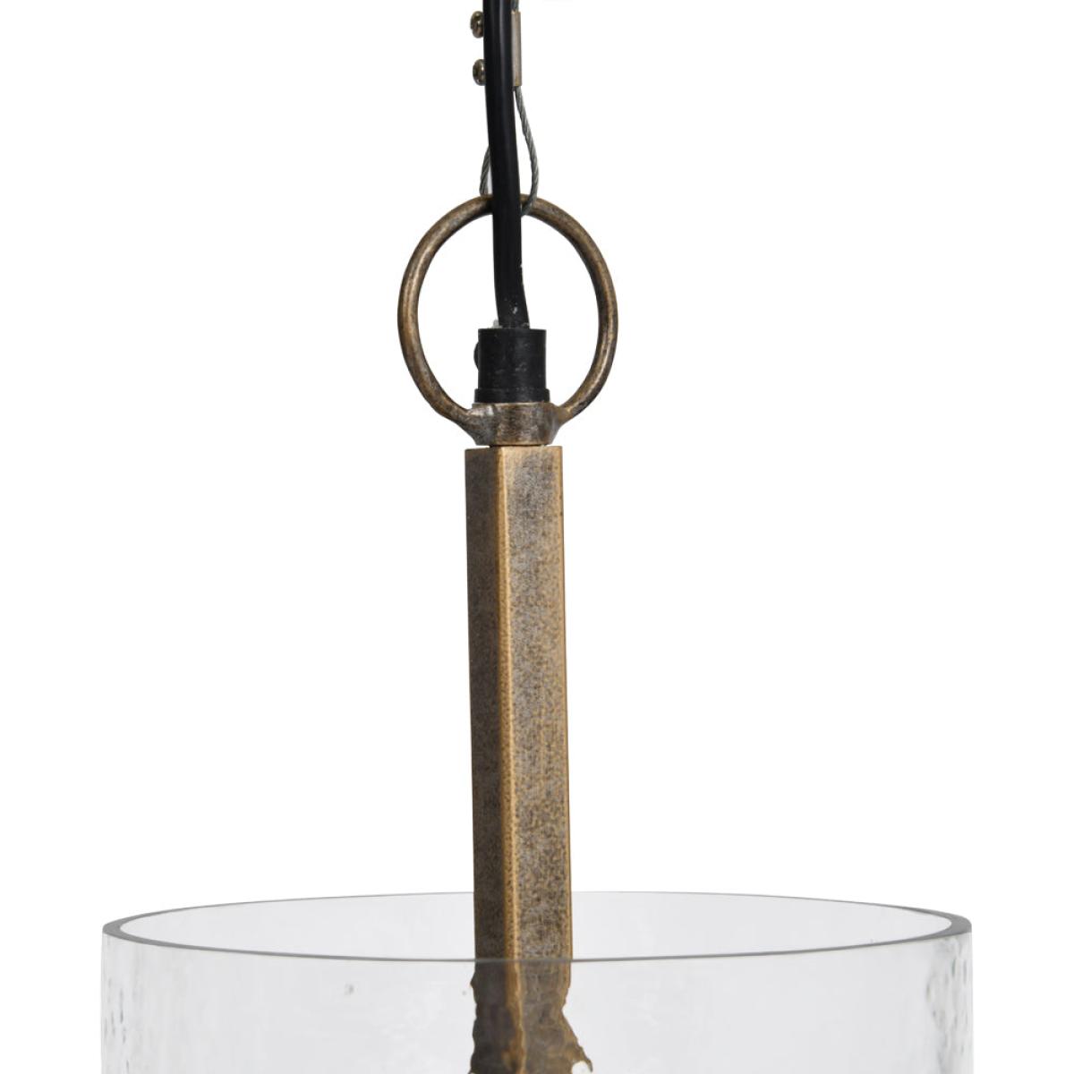 Libra Luxurious Glamour Collection - Atrium Single Glass Pendant Aged Gold Frame – image 2