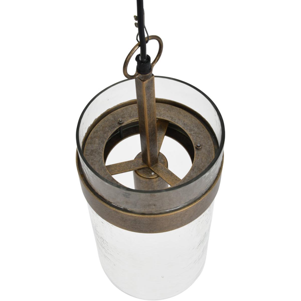 Libra Luxurious Glamour Collection - Atrium Single Glass Pendant Aged Gold Frame – image 3