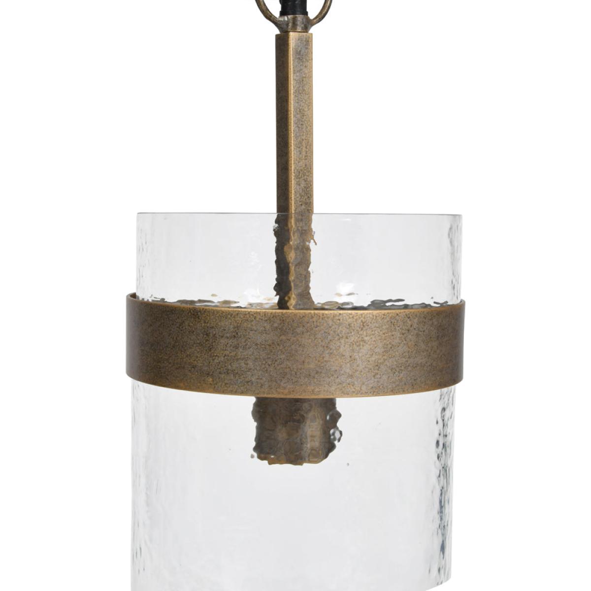 Libra Luxurious Glamour Collection - Atrium Single Glass Pendant Aged Gold Frame – image 4