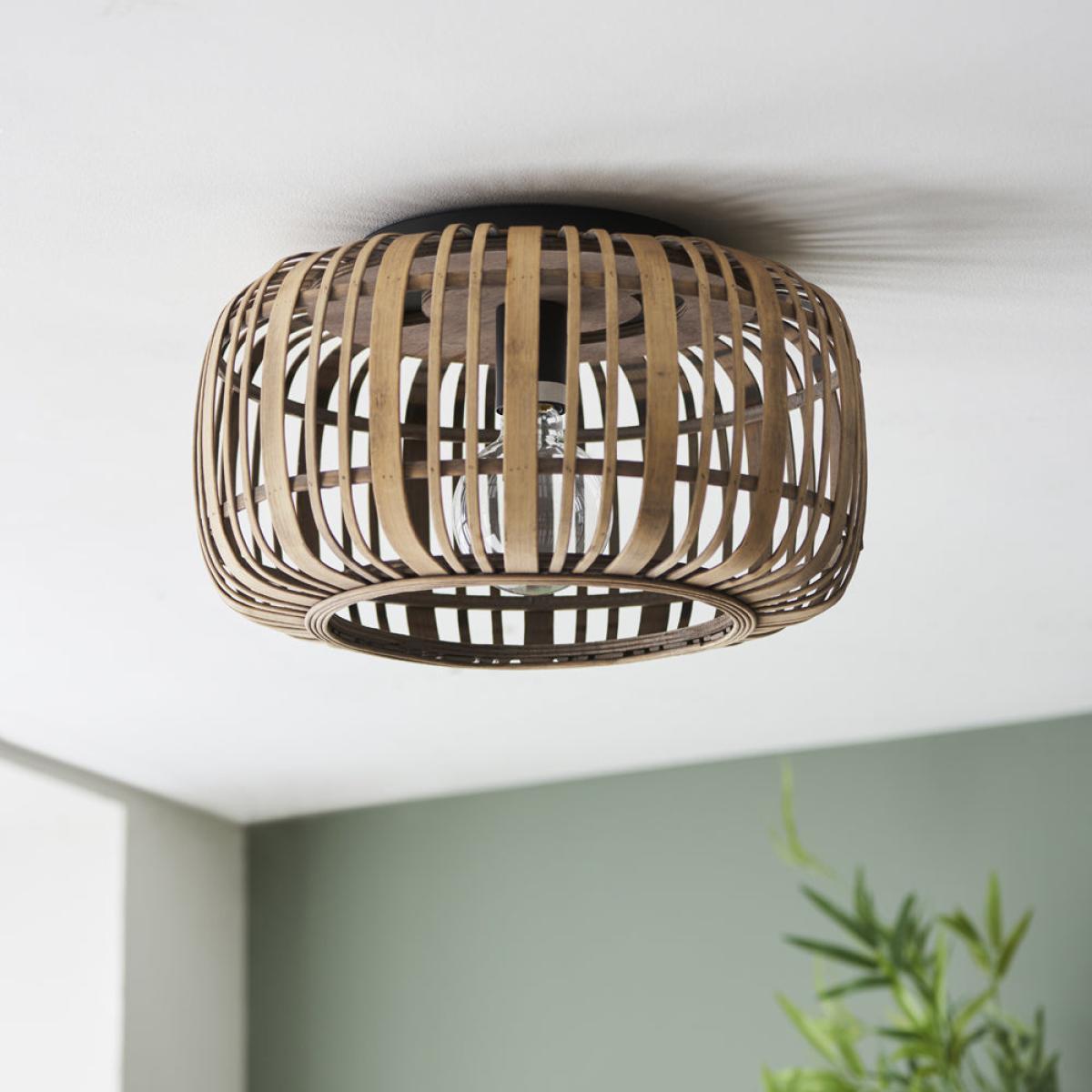 Gallery Interiors Martha Ceiling Light in Light Natural Bamboo – image 2