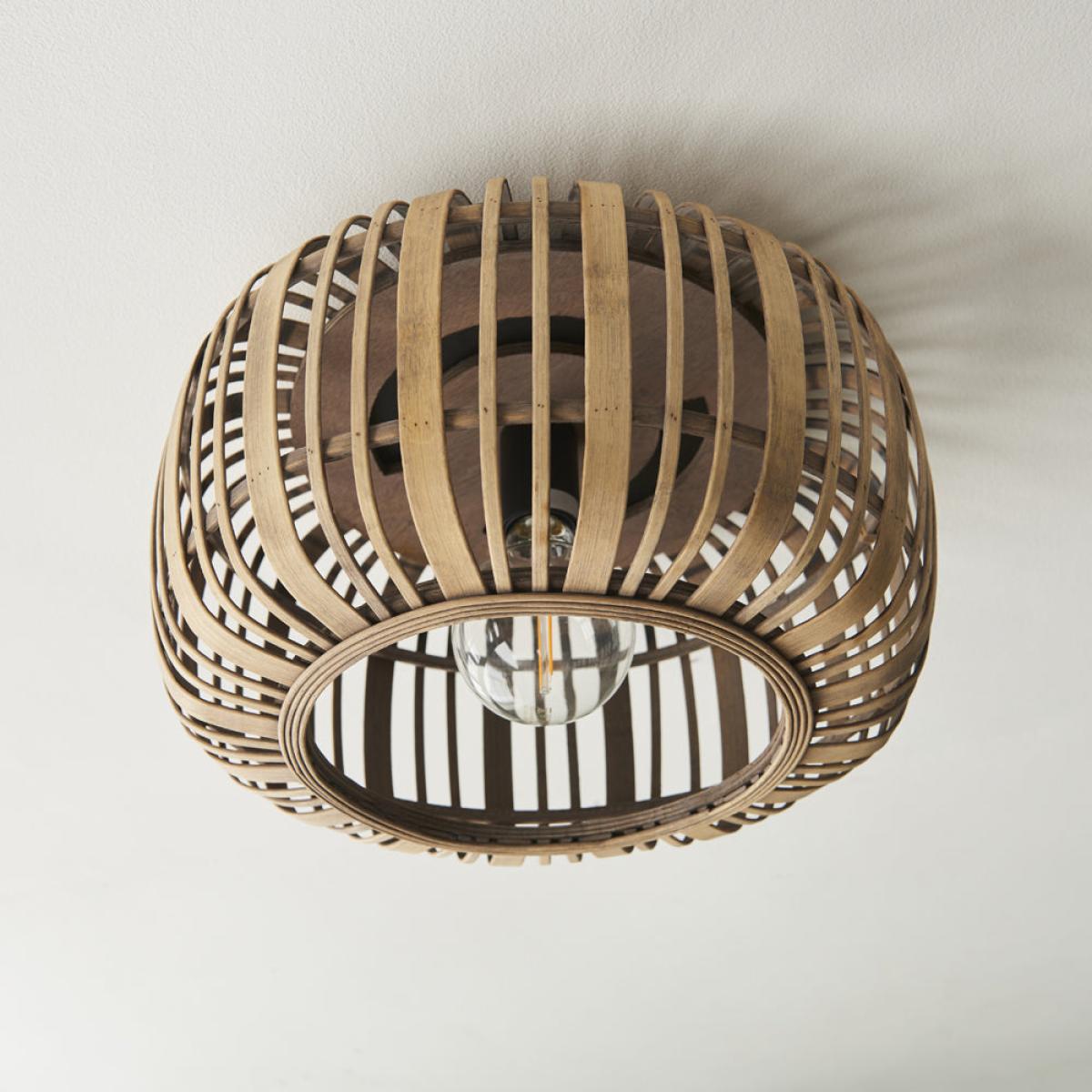 Gallery Interiors Martha Ceiling Light in Light Natural Bamboo – image 3