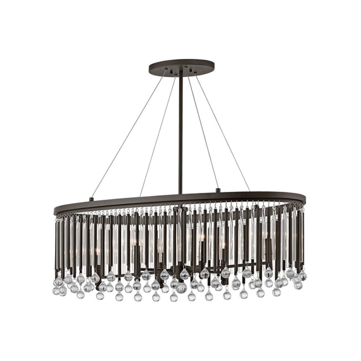 Elstead Piper 6 Light Pendant Espresso Oval – image 1