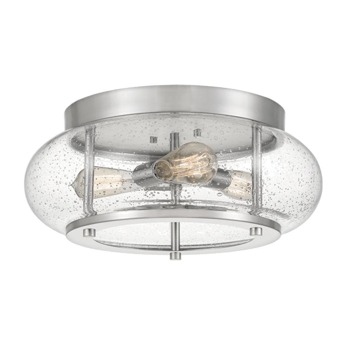 Elstead Trilogy 3 Light Flush Mount Light Brushed Nickel – image 1